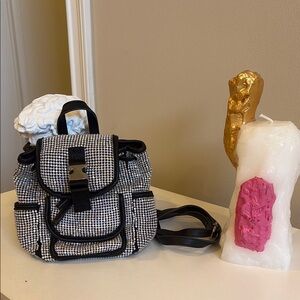 Topshop mini rhinestone backpack!